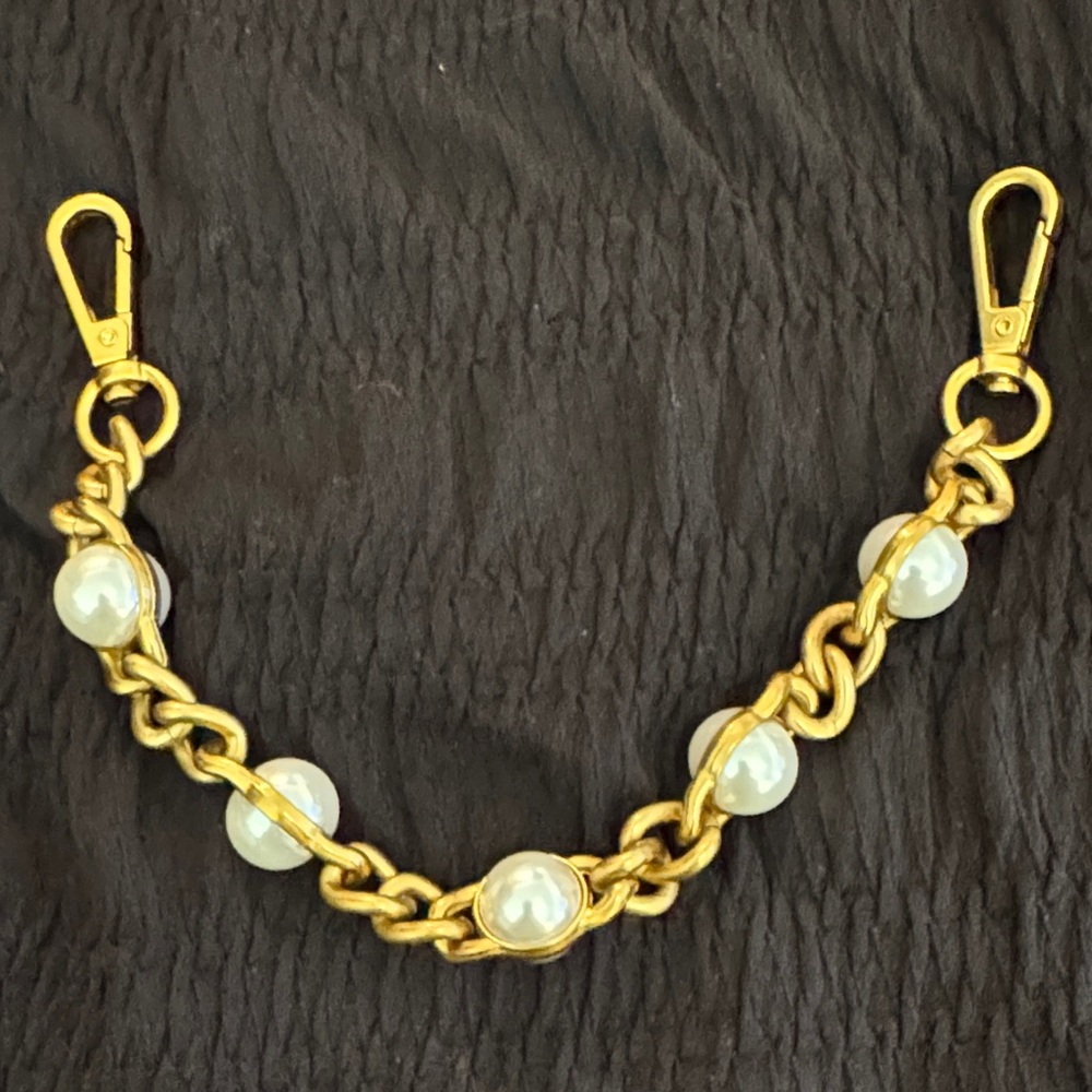 Gold purse Chain with Pearls